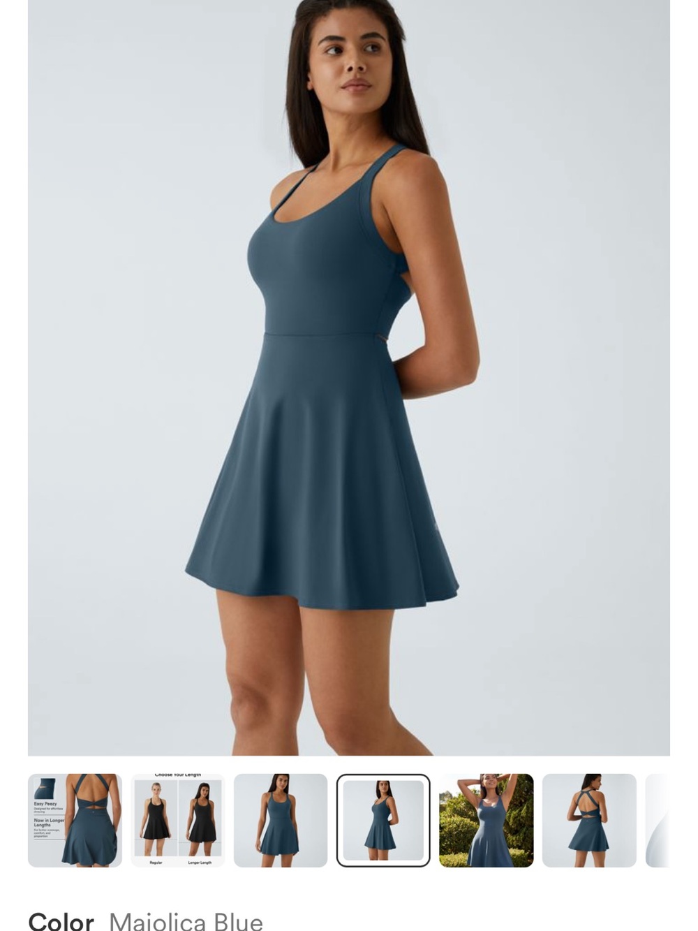SoftlyZero™ Airy Backless Twisted Flare Low Support Dance Active Dress - Picture 3 of 4